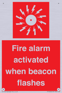 Fire alarm activated when beacon flashes